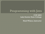 Programming with Java - Lake