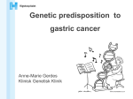 Gastric cancer and genetics