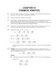 CHAPTER 14 CHEMICAL KINETICS