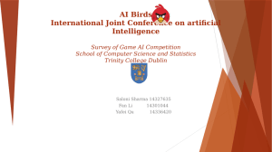 AI Birds International Joint Conference on artificial Intelligence