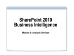 SharePoint 2010 Business Intelligence Module 6: Analysis Services