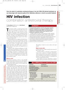 HIV infection: combination antiretroviral therapy