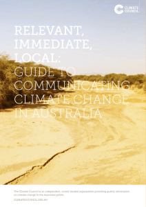 relevant, immediate, local: guide to communicating climate change