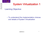System Virtualization 1