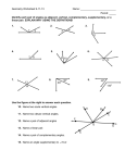 Geo Angle Pairs Worksheet for 9-11 and 9-12-13