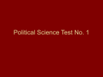 Political Science Test No. 1