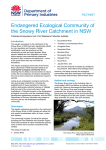 Primefact: Endangered Ecological Community of the Snowy River