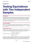 Testing Equivalence with Two Independent Samples