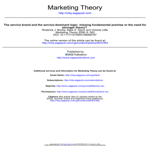 Marketing Theory - IEI: Linköping University
