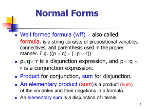 Disjunctive Normal Form