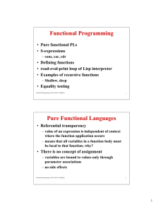 Functional Programming Pure Functional Languages