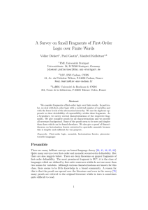 A Survey on Small Fragments of First-Order Logic over Finite