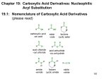 Chapter 19: Carboxylic Acid Derivatives
