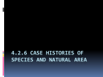 4.2.6 Case histories of Species and Natural Area