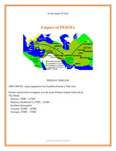 In the name of God Empire of PERSIA PERSIAN TIMELINE 2000