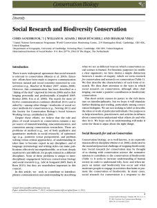 Social Research and Biodiversity Conservation