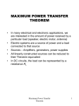 MAXIMUM POWER TRANSFER THEOREM