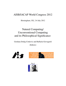 AISB/IACAP World Congress 2012 Natural Computing