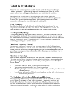 What Is Psychology - Methacton School District