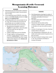 Mesopotamia (Fertile Crescent) Learning Outcomes Geography