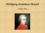 Wolfgang Amadeus Mozart - University of St. Thomas