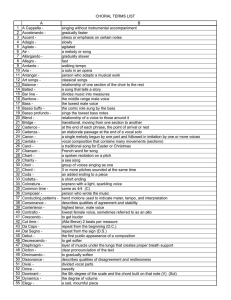 Choir Terms List