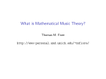 What is Mathematical Music Theory?