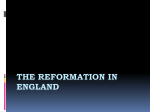 The reformation in England