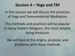 Session 4 – Yoga and TM