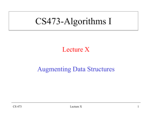 Augmenting Data Structures 2