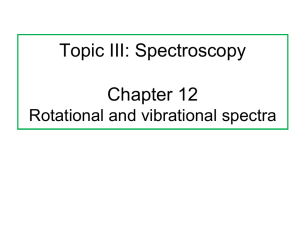 Spectroscopy: Rotational and vibrational spectra