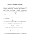 MTH/STA 561 EXPONENTIAL PROBABILITY DISTRIBUTION As