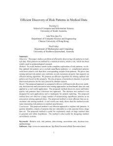 Efficient Discovery of Risk Patterns in Medical Data