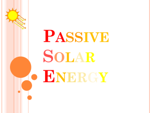 Passive Solar Energy