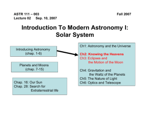 Chap. 2: Known the Heavens