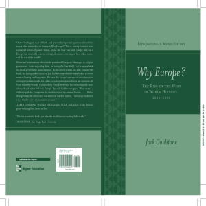 Why Europe? The Rise of the West in World History 1500-1850