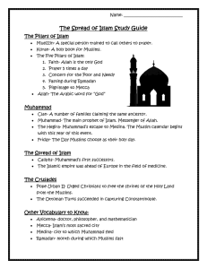 The Spread of Islam Study Guide