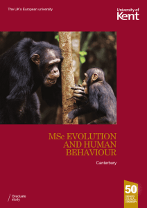 MSc EVOLUTION AND HUMAN BEHAVIOUR