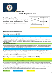 Geometry standards Unit 3