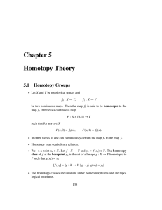 Chapter 5 Homotopy Theory