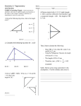 Geometry 2: Trigonometry Name Unit Review Period Date G.SRT.6