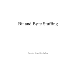Bit and Byte Stuffing