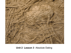 Dynamic Earth Unit 2 lesson 3 Absolute Dating