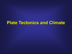 Plate Tectonics and Climate Change