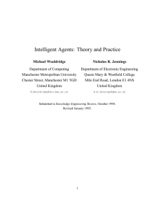 Intelligent Agents: Theory and Practice