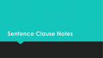 Sentence Clause Notes - Steilacoom School District