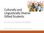 Culturally and Linguistically Diverse Gifted Students
