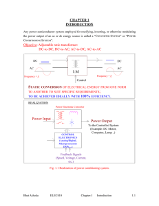 1:M Power Input Power Output - Electrical and Computer Engineering