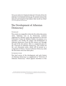 e Development of Athenian Democracy