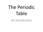 Intro to Periodic Table and Lewis Structures